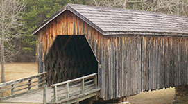 the Auchumpkee Creek Covered Bridge